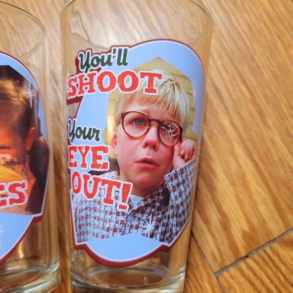 A Christmas Story Tumbler Pint Glass How The Piggies Eat You'll Shoot Your Eye - Picture 2 of 11